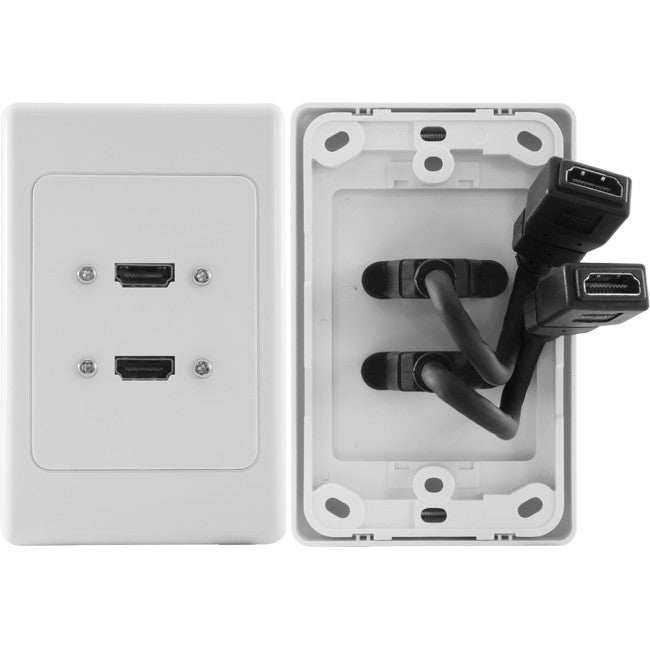 HDMI DUAL WALL PLATE WITH FLEXIBLE REAR SOCKET HDMI DUAL WALL PLATE WITH FLEXIBLE REAR SOCKET